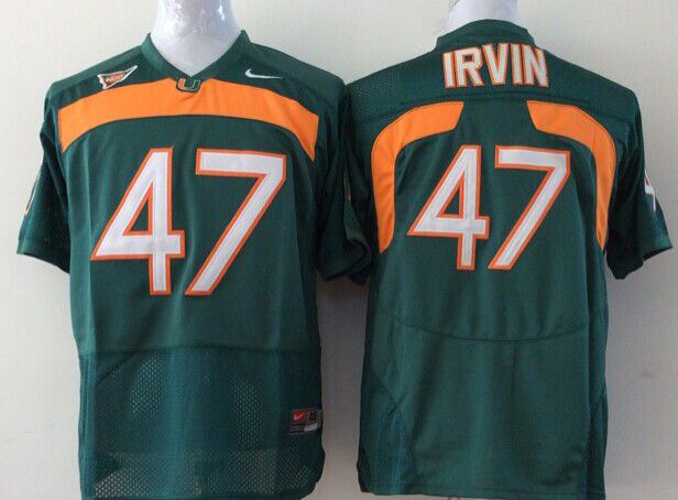 Men Miami Hurricanes #47 Irvin Green 2025 NCAA Jersey